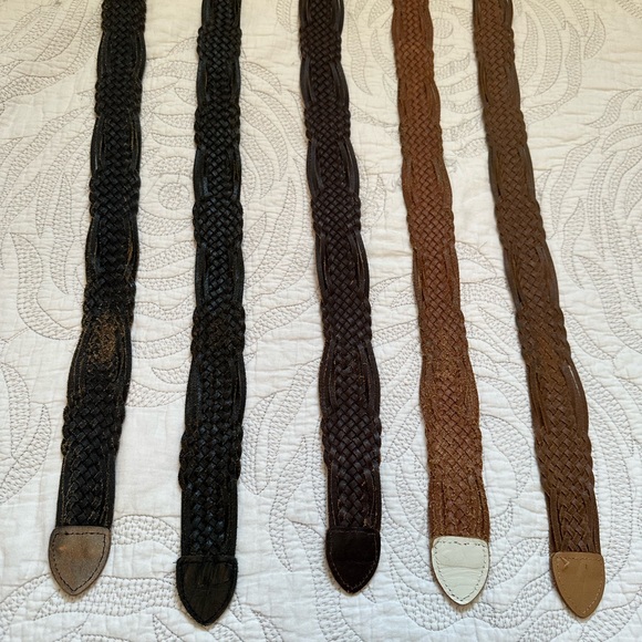 5 Woven Genuine Leather Belts (GAP Japan) - Picture 6 of 14